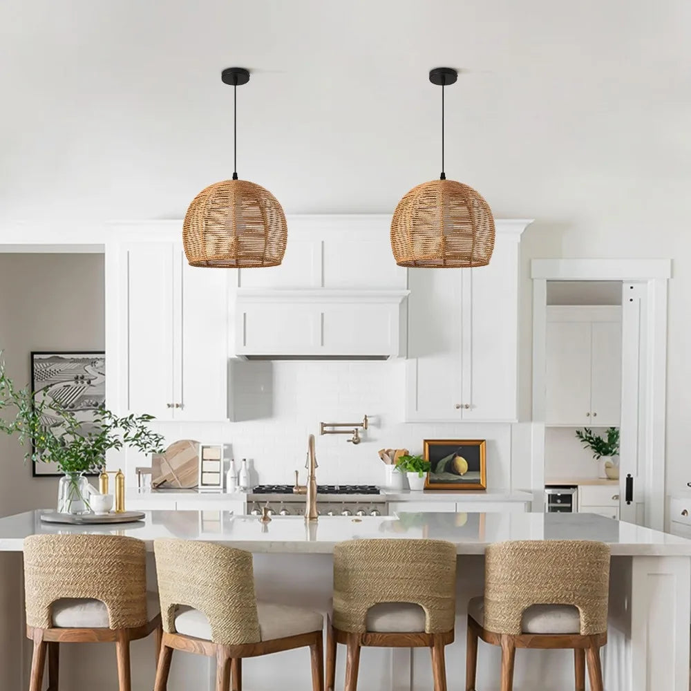Tivoli 30cm Rattan Chandelier for Dining Room – Bohemian – detail view 3