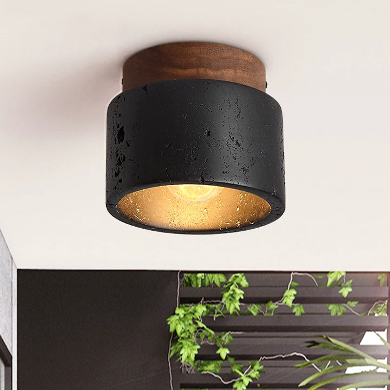 European Classic Ceiling Spotlight – Travertine & Wood for Living Room, Trade Projects | Thalia Crest by Evenlyr