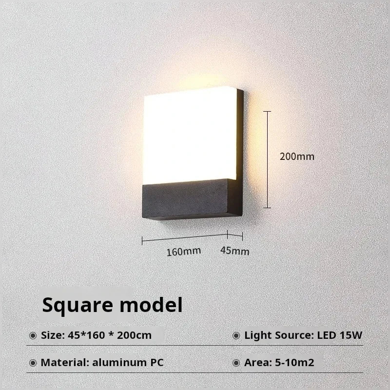 Siena Minimalist Outdoor Wall Light for Villa Exterior – IP65
