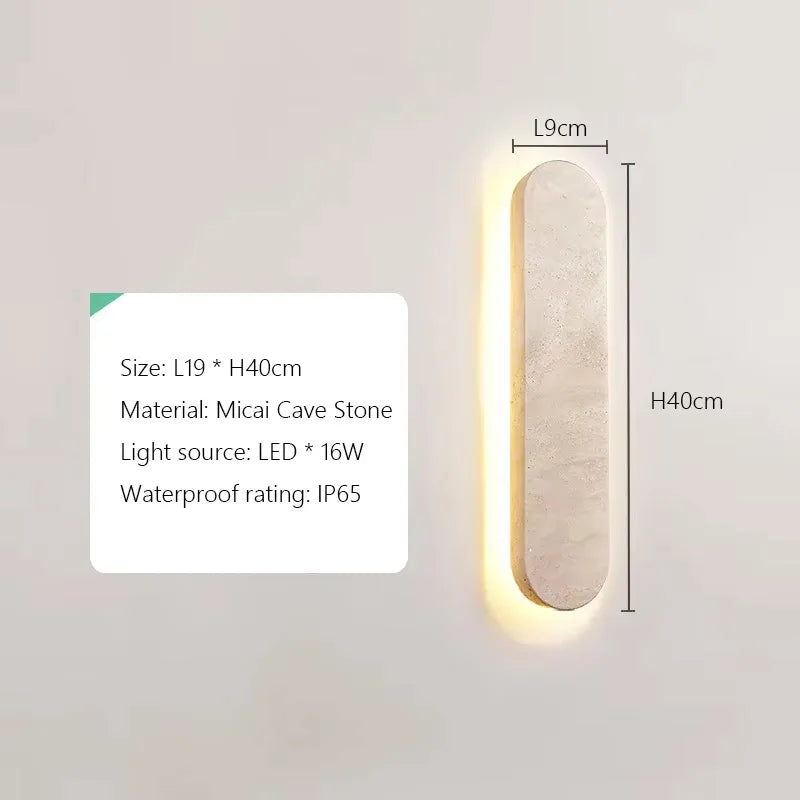 Joren Veil Linear Travertine Wall Sconce – product view 11