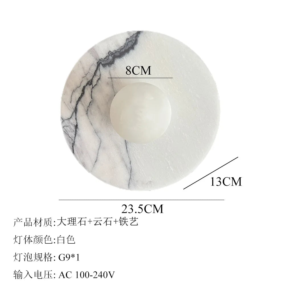 Belluno Alabaster Marble Wall Sconce