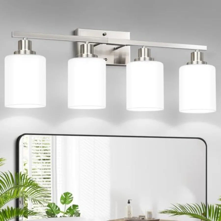 Firenze Milky-Glass Bathroom Vanity Light for Over Mirror