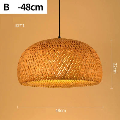 Tivoli Round Rattan Chandelier for Dining Room – Bamboo