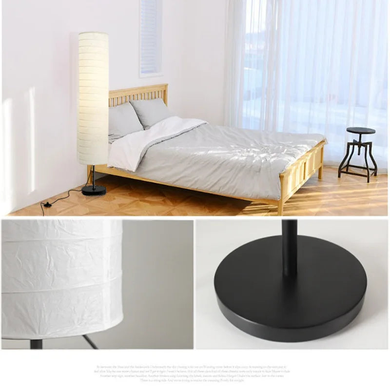 Rice Paper Floor Lamp – Nordic Modern for Living Room, Bedroom, Reading Corner | Maris Cascade by Evenlyr
