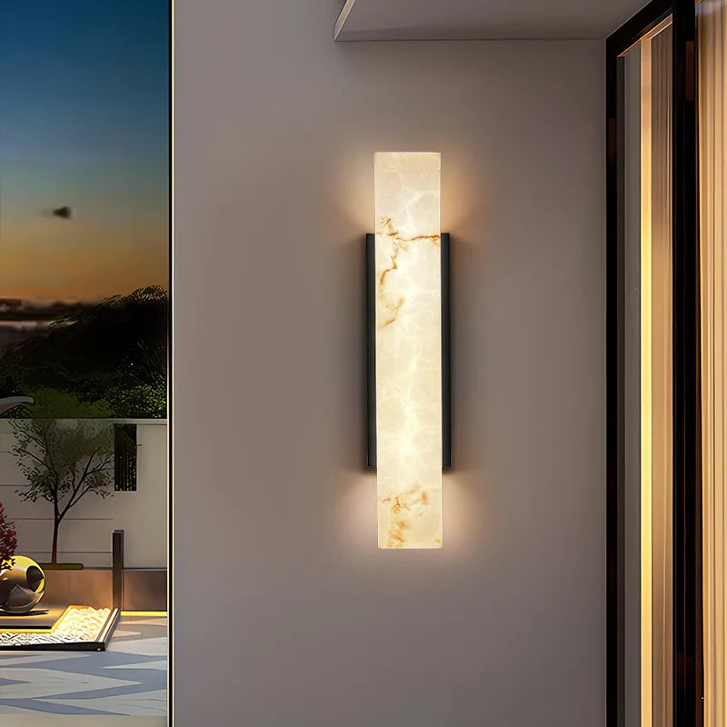 Fiore Halo Marble Wall Sconce – Minimalist Marble Wall Sconces