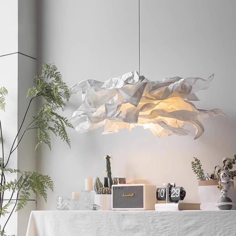 Paper Chandelier – Modern Minimalist Dimmable LED for Dining Room, Living Room, Bedroom | Ophelia Petal by Evenlyr