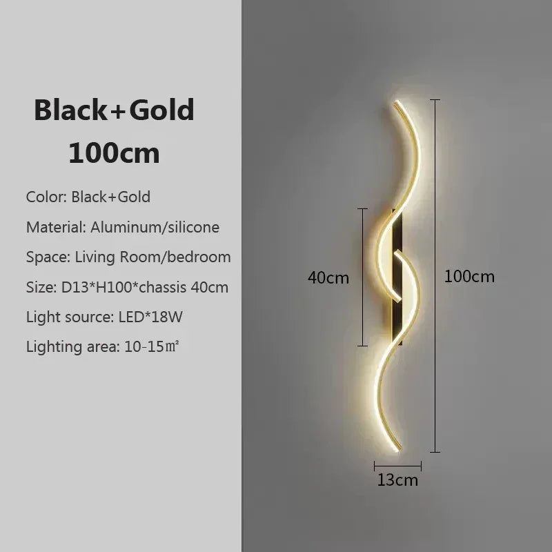 Metal Linear Wall Sconce – Minimalist Modern LED Linear for Bedroom & Bedside, Living Room | Aurelle Orbit by Evenlyr