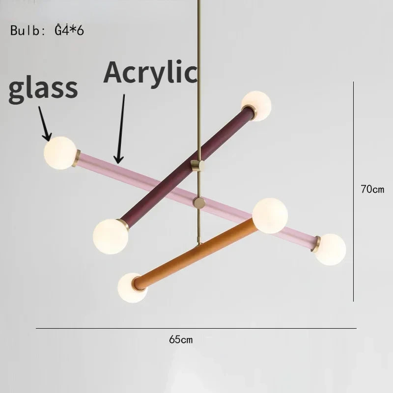 Tala Stone Glass Chandelier – Color-Changing – product detail 8