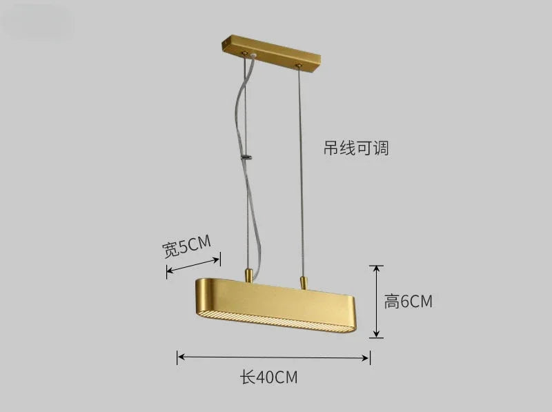 Isolde Arc Linear Metal Pendant Light – product view 10