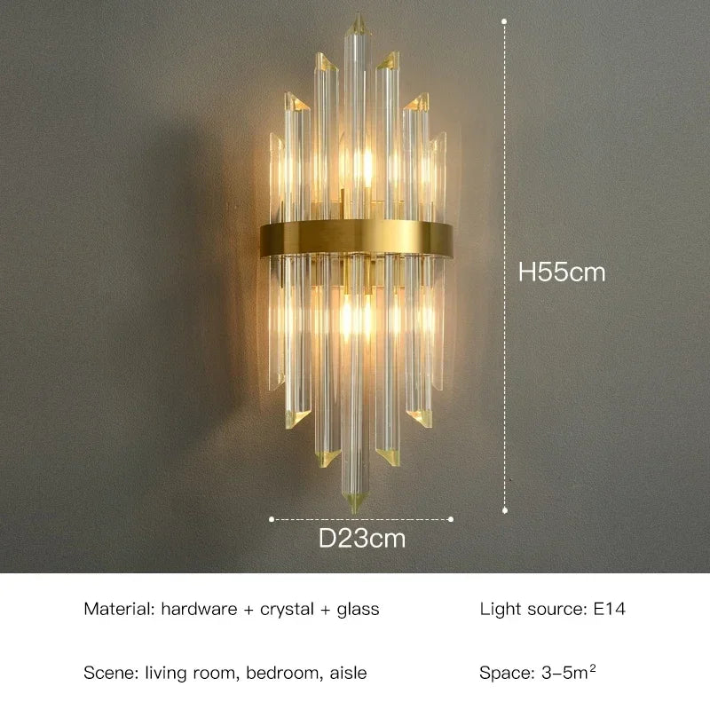 Crystal Wall Sconce – Art Deco LED for Bedroom & Bedside, Living Room, Hotel & Hospitality | Isola Orbit by Evenlyr