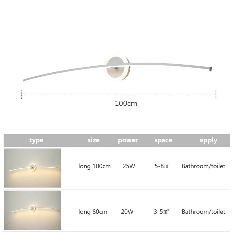 Metal Wall Sconce – Modern LED for Bathroom, Bedroom & Bedside, Living Room | Lucera Line by Evenlyr
