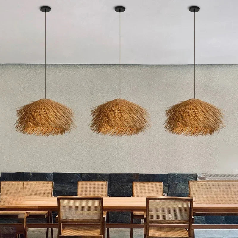 Ravena Vintage Rattan Pendant Light for Living Room
