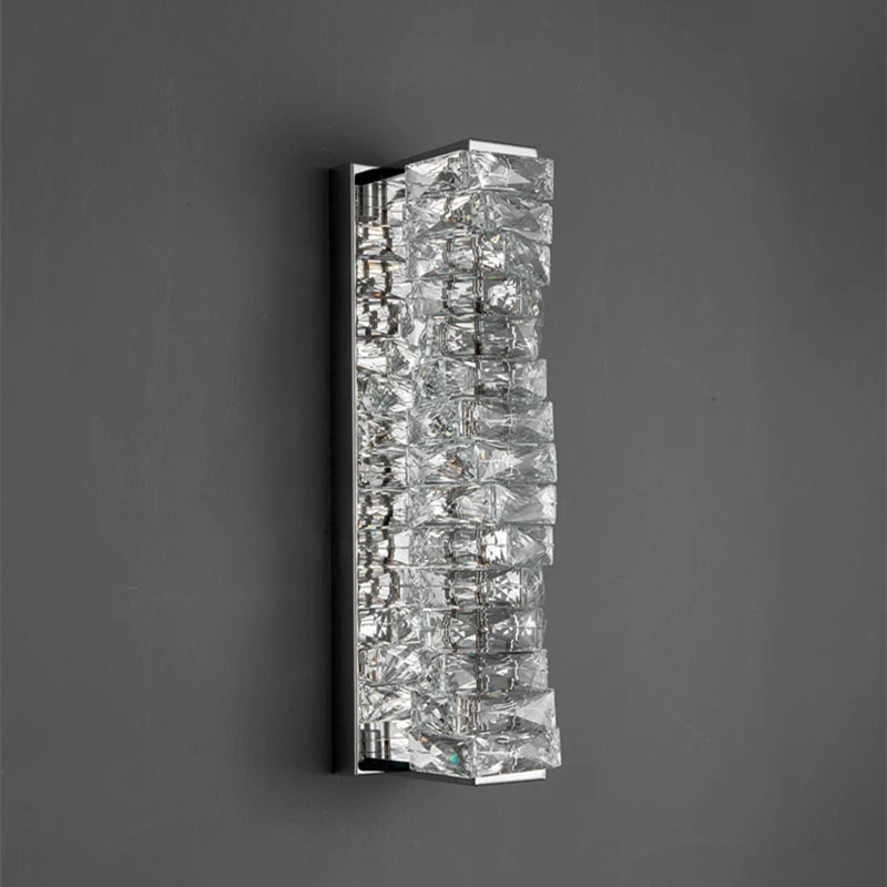 Aurelia Chrome-and-Gold Crystal Vanity Wall Light