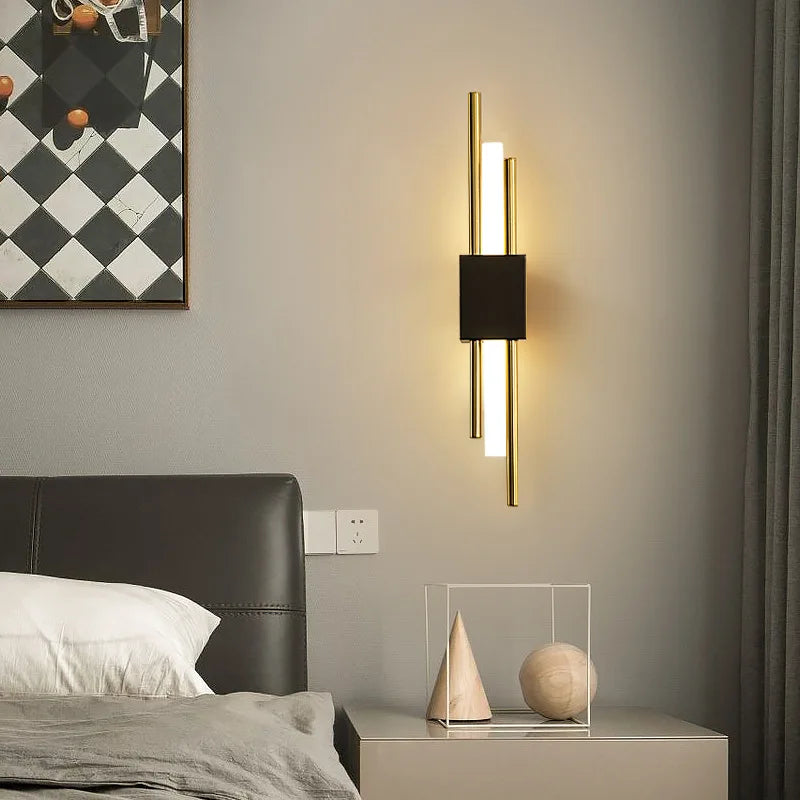 Metal Wall Sconce – Nordic Modern LED for Bathroom, Bedroom & Bedside, Hallway & Entryway | Nerina Frame by Evenlyr