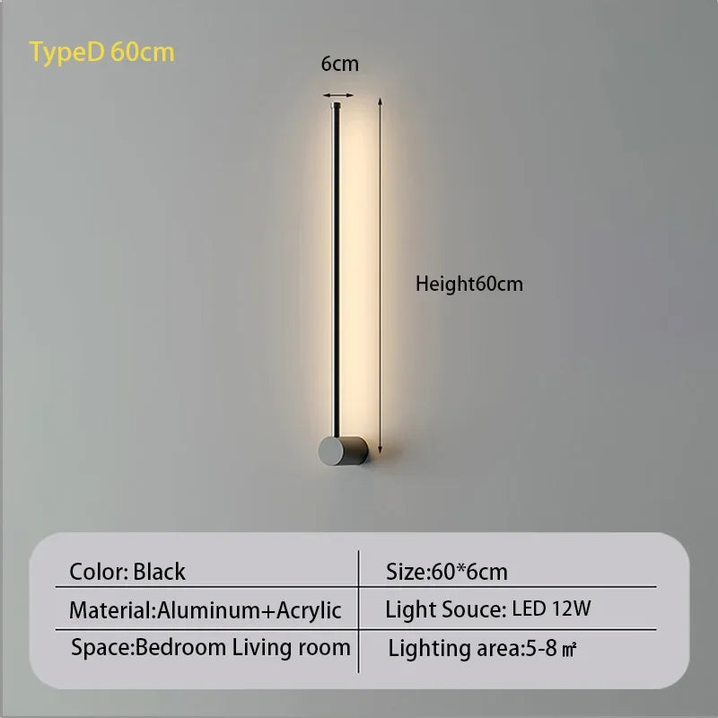 Liora Curved-Line LED Wall Sconce for Bedroom
