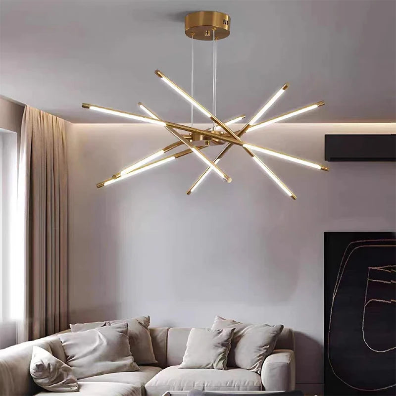 Metal Chandelier – Modern Dimmable LED for Bedroom & Bedside, Living Room, Dining Room & Kitchen | Virelle Glow by Evenlyr