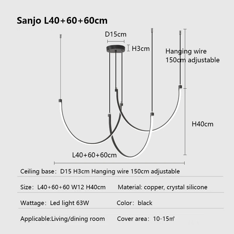 Dorian Arc Copper Pendant Light – product view 8