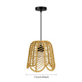 Rattan & Wood Chandelier – European Classic for Dining Room, Living Room, Foyer | Evanthe Orbit by Evenlyr