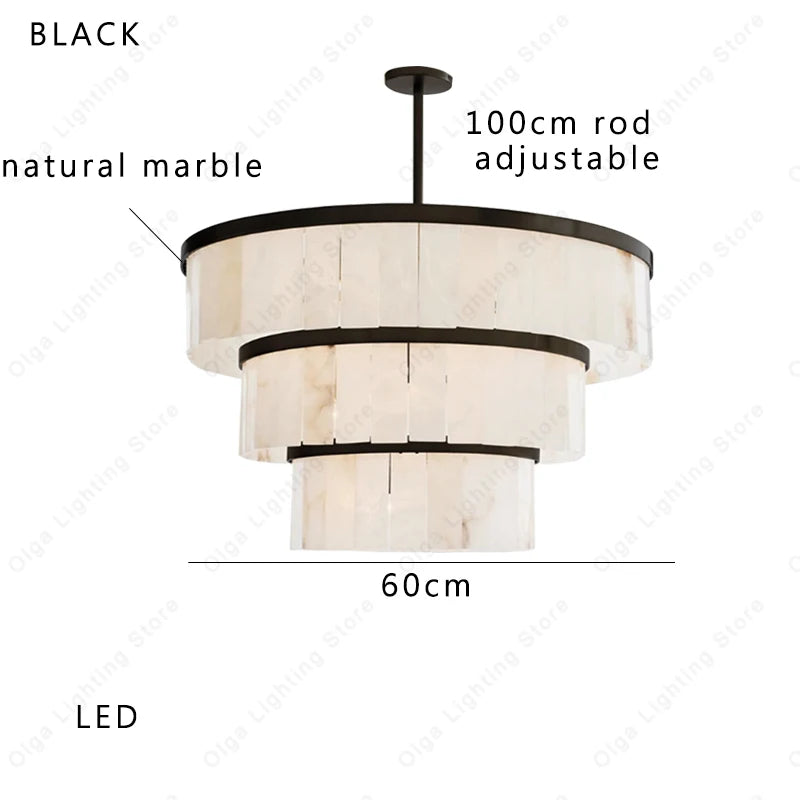 Ysola Halo Alabaster Chandelier – product view 16