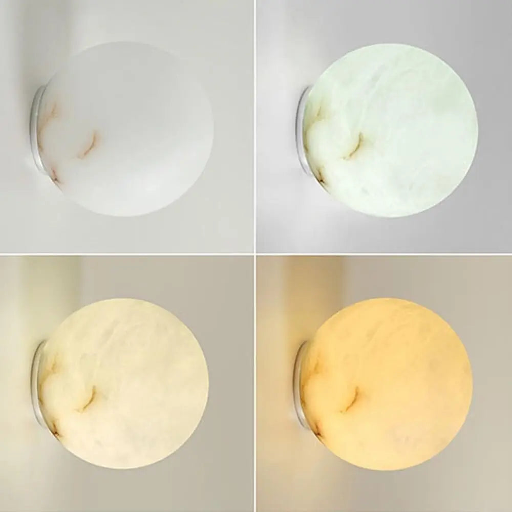 Alabaster Wall Sconce – Vintage Modern LED for Bedroom & Bedside, Living Room, Office & Study | Lunara Contour by Evenlyr