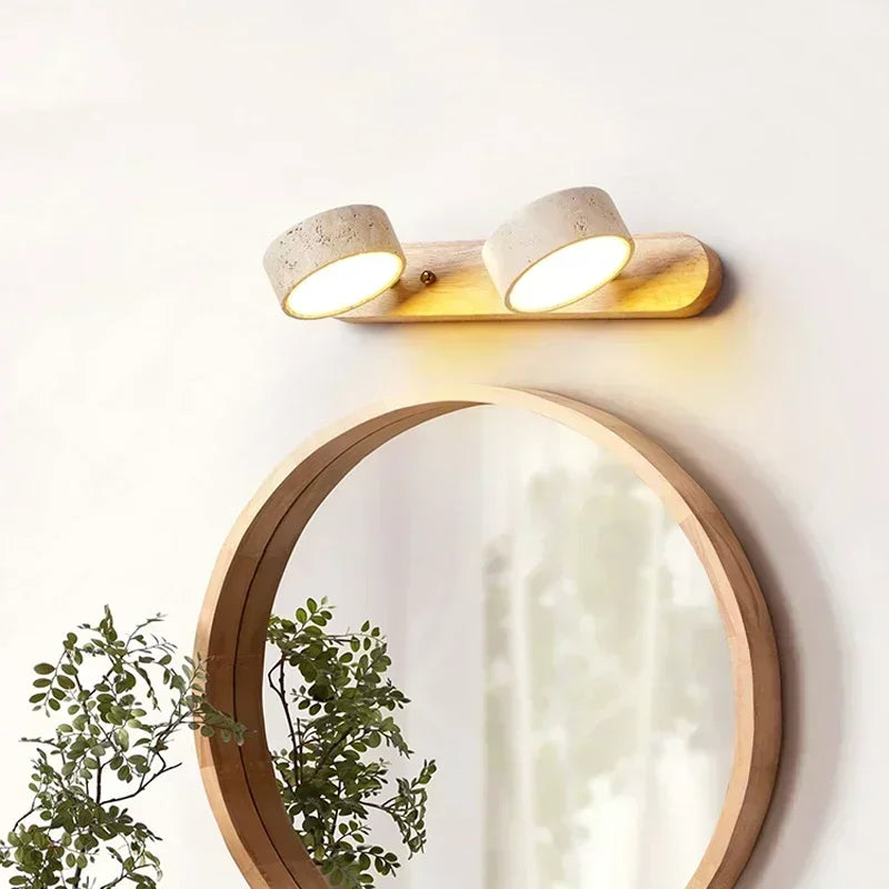 Metal Round Wall Sconce – Wabi-Sabi Japanese LED for Bathroom | Oriana Arc by Evenlyr