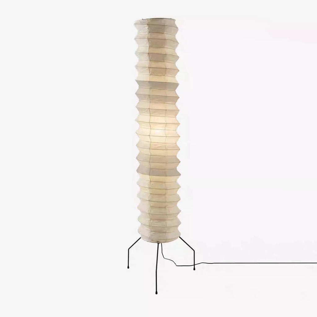 Rice Paper Floor Lamp – Wabi-Sabi Japanese for Living Room, Bedroom, Reading Corner | Mirelle Cascade by Evenlyr
