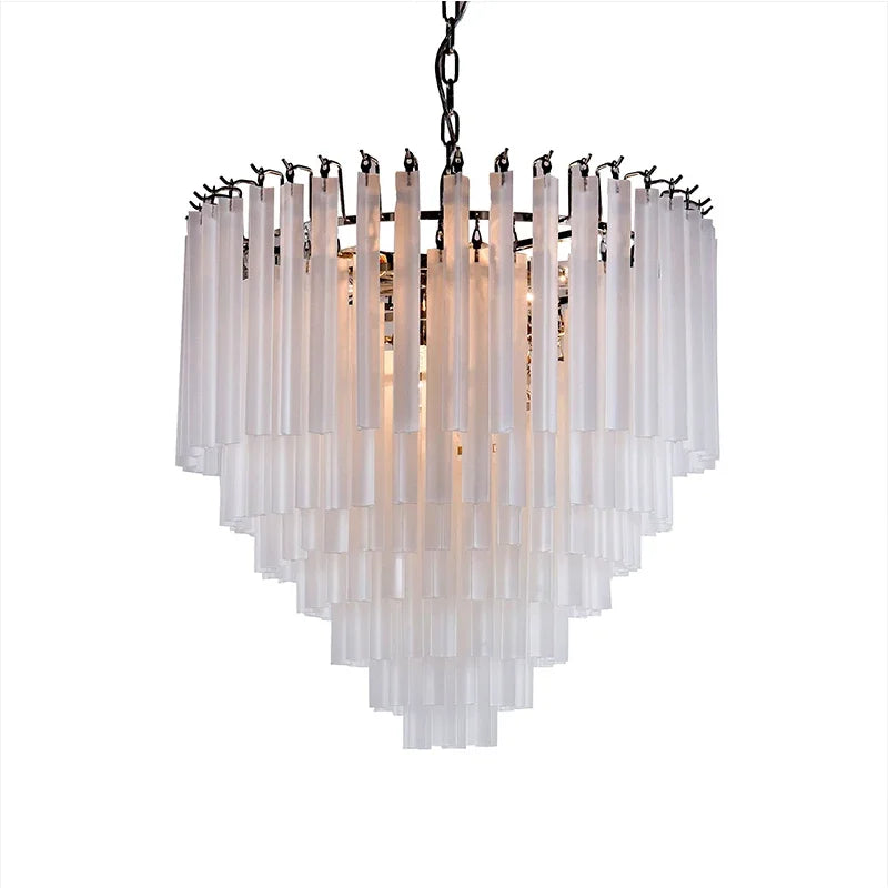 Glass Round Chandelier – Modern for Bedroom & Bedside, Living Room, Dining Room & Kitchen | Solenne Orbit by Evenlyr
