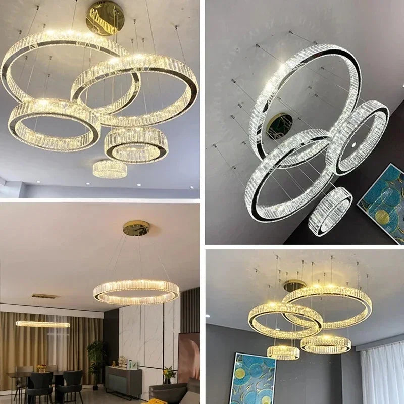 Evren Arc Dimmable Crystal Pendant Light – product view 5