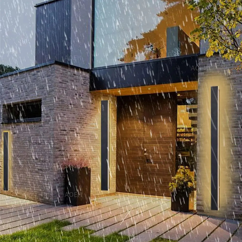 Liora Minimalist Linear Outdoor Wall Light for Exterior Wall – IP65 – product view