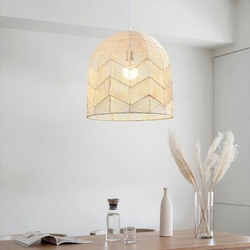 Orlena Modern Rattan Pendant Light for Bedroom