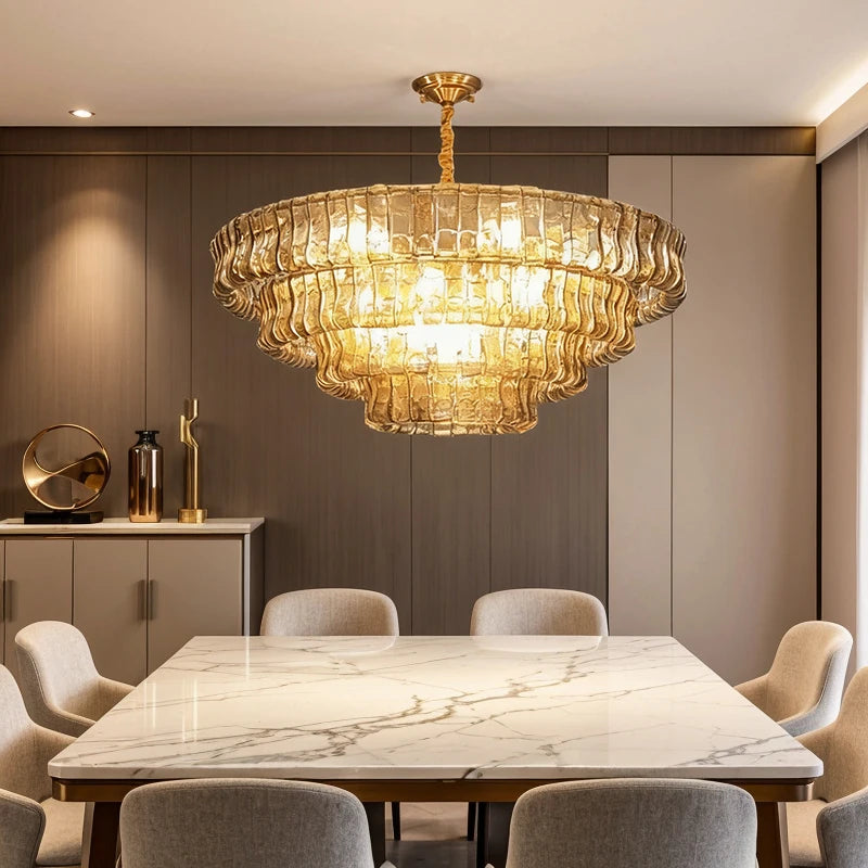 Modern Glass Chandelier For Bedroom – detail view 3