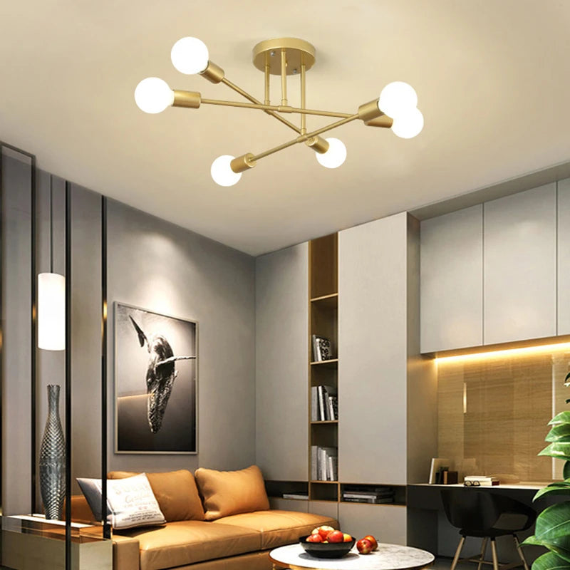 Metal Flush Mount Ceiling Light – Industrial Vintage LED for Living Room | Virelle Dome by Evenlyr