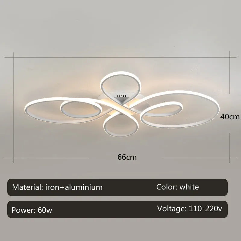 Orlena Remote Control Modern Chandelier for Living Room – Dimmable – detail view 7