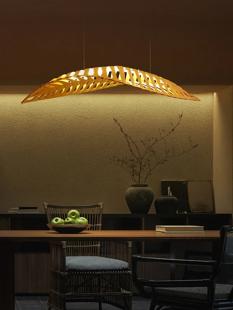 Junia Arc Wood Pendant Light – product view 3