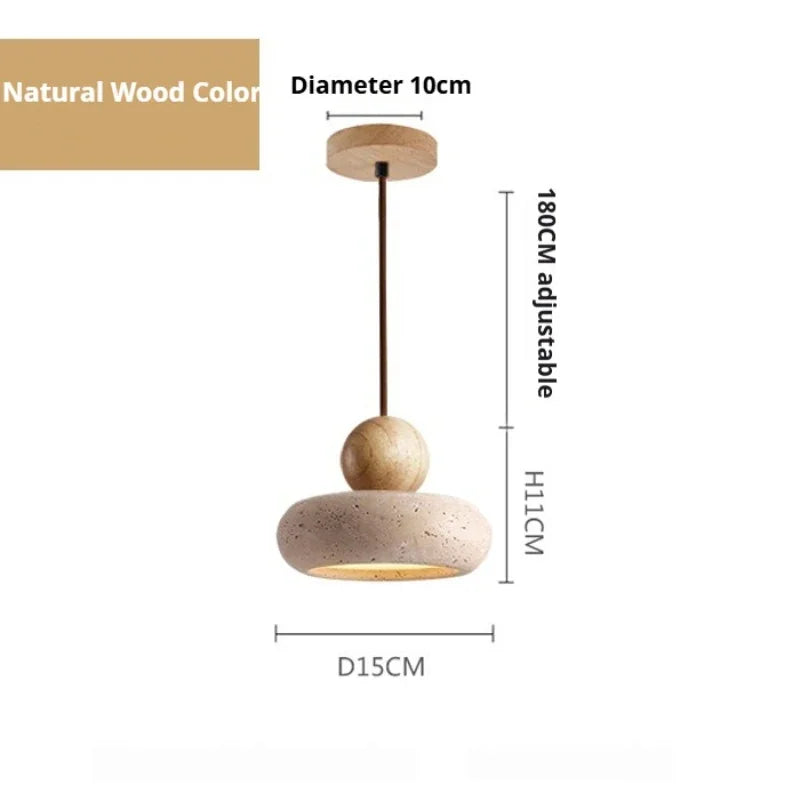 Amaris Veil Travertine Pendant Light – product view 15