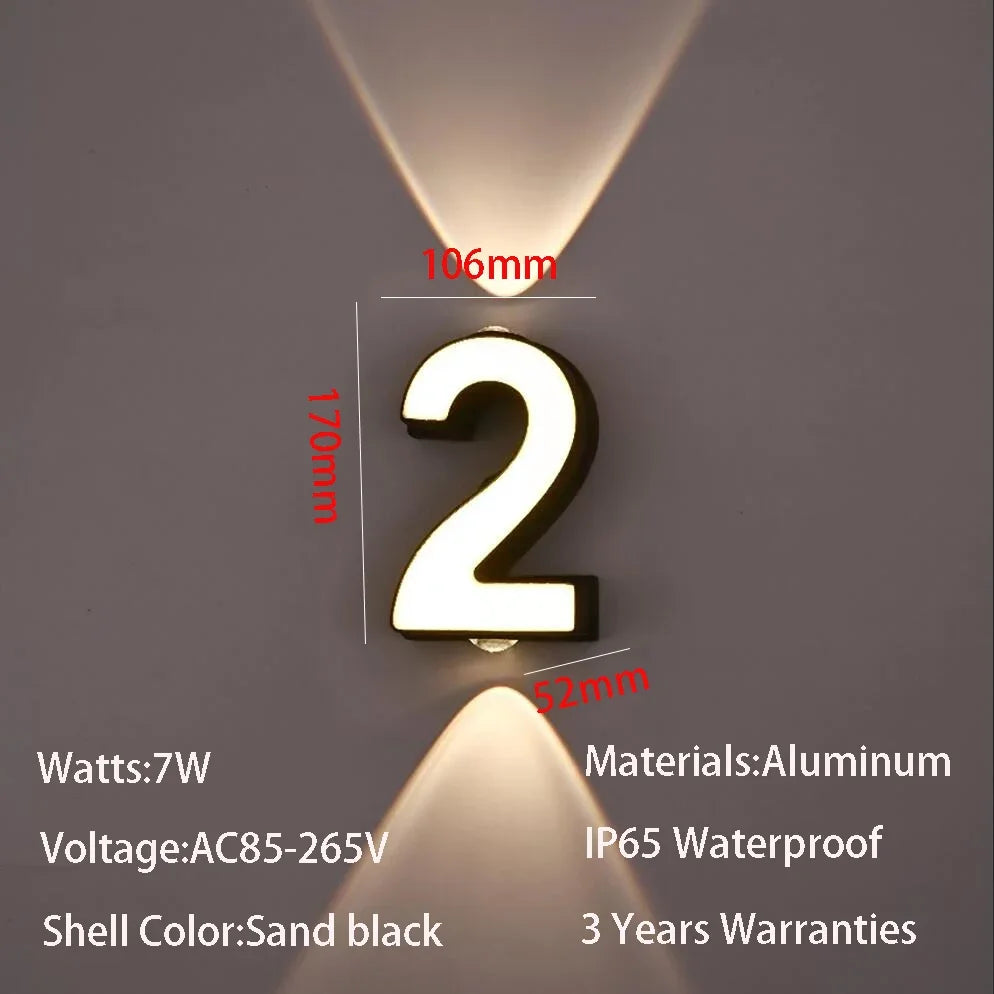 Liora 7W Illuminated House Number Light – IP65