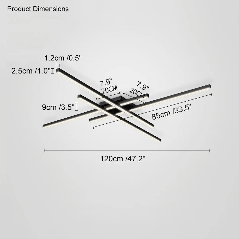 Metal Chandelier – Modern LED for Bedroom & Bedside, Living Room | Virelle Line by Evenlyr