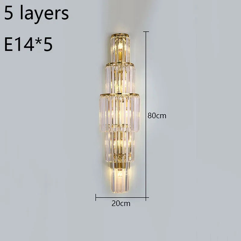Crystal Wall Sconce – Modern Minimalist for Bedroom, Hallway, Living Room | Thalia Beam by Evenlyr