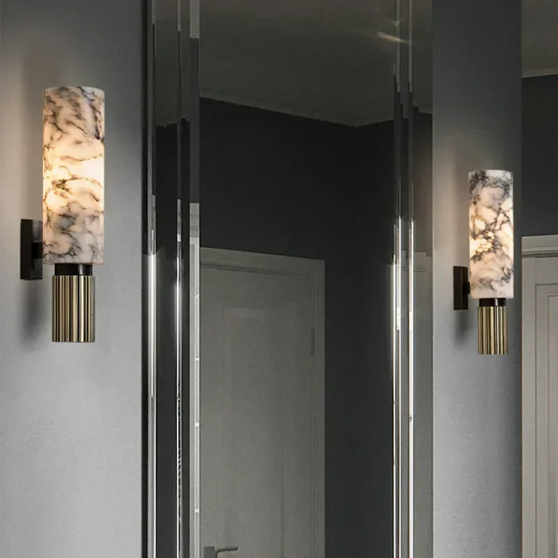 Aster Lattice Marble Wall Sconce – Italian Modern – product detail 3