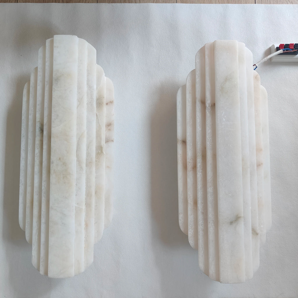 Mira Contour Natural Marble Wall Sconce – Vintage – product detail 2
