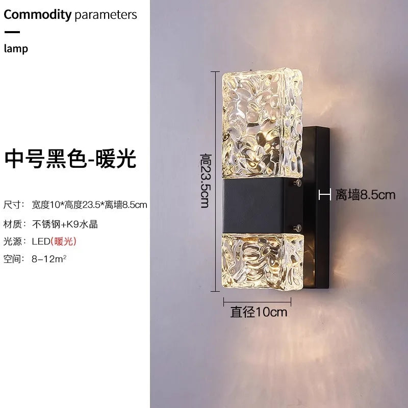Belluno Crystal Outdoor Wall Light for Porch – Luxury – detail view 11