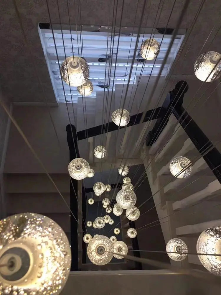 Crystal Globe Chandelier – Modern LED for Bedroom & Bedside, Living Room, Dining Room & Kitchen | Seren Halo by Evenlyr
