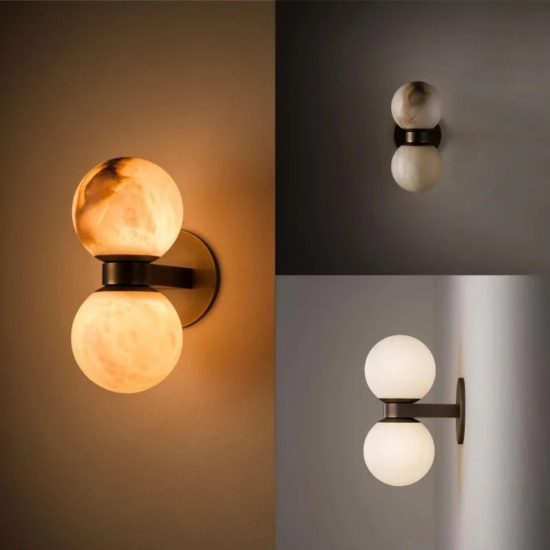 Brisa Veil Alabaster Wall Sconce – product view 2