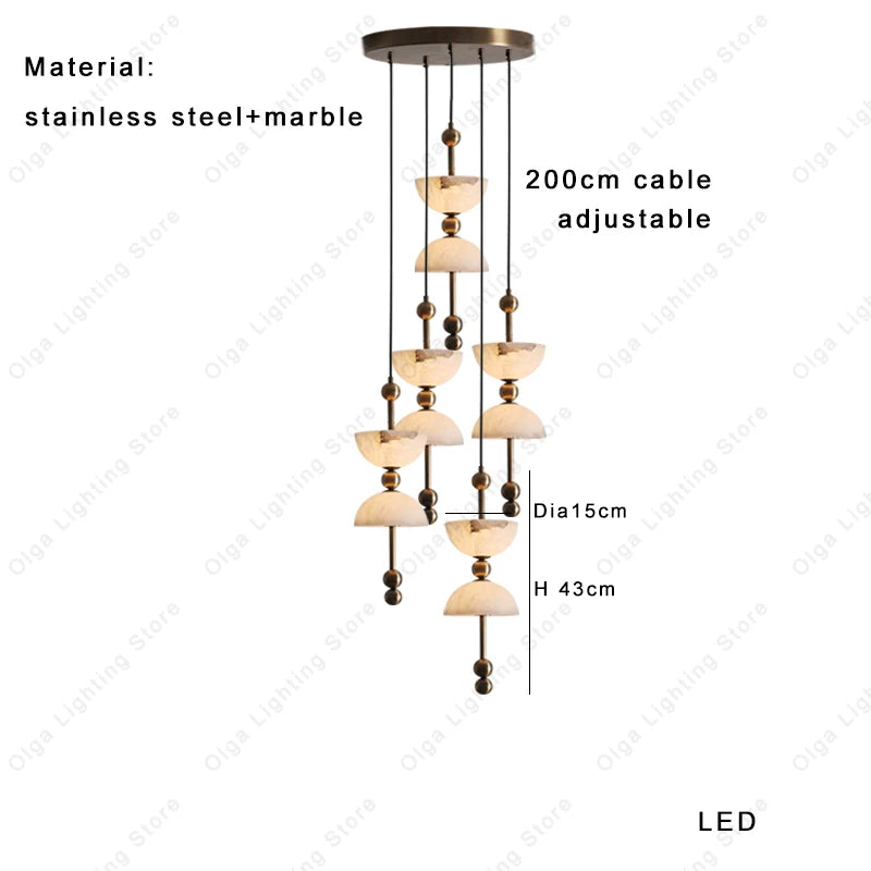 Tala Stone Natural Marble Wall Sconce – Dimmable – product detail 15