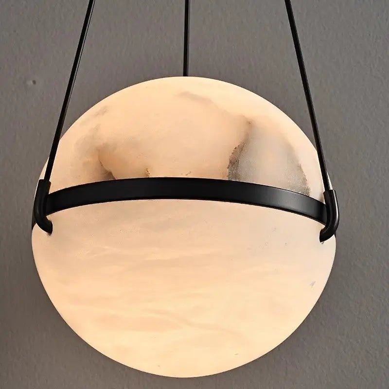 Alabaster & Marble Pendant Light – Modern Minimalist Dimmable LED for Kitchen Island, Dining Room, Restaurant | Aviana Line by Evenlyr