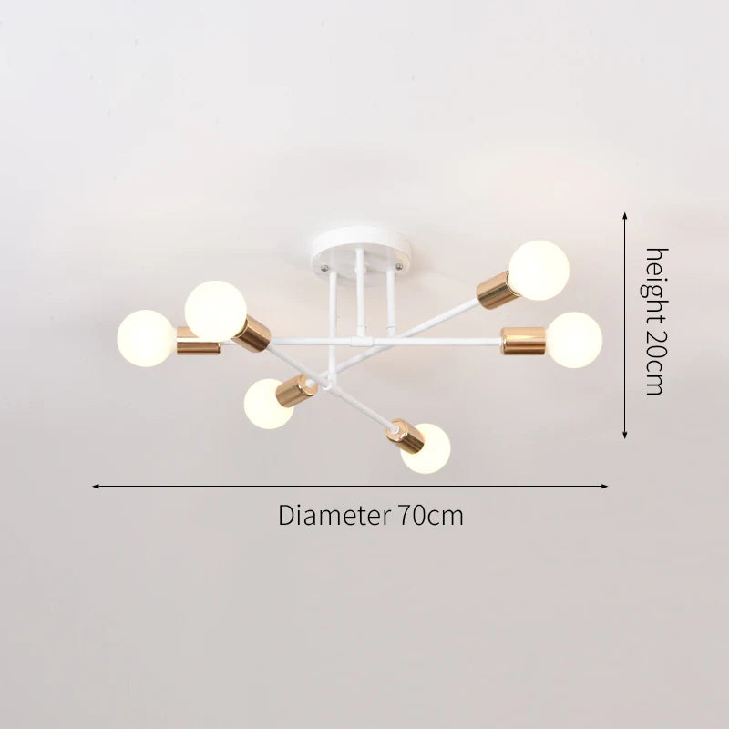 Metal Flush Mount Ceiling Light – Industrial Vintage LED for Living Room | Virelle Dome by Evenlyr