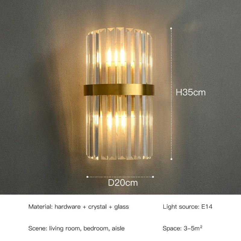 Crystal Wall Sconce – Art Deco LED for Bedroom & Bedside, Living Room, Hotel & Hospitality | Isola Orbit by Evenlyr