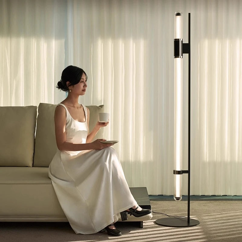 Vela Pillar Glass Floor Lamp – Minimalist – product detail 4