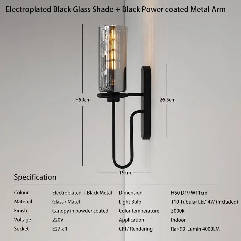 Junia Halo Glass Wall Sconce – product view 7