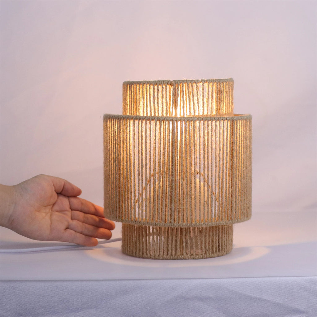Rattan & Wood Wall Sconce – Vintage Modern for Bedroom, Living Room, Hallway | Aviana Orbit by Evenlyr